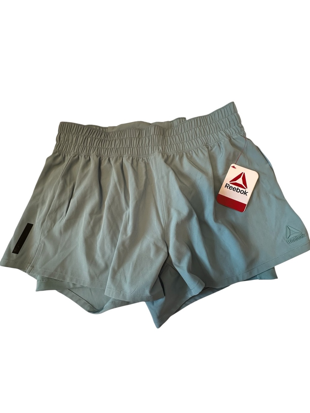 Reebok Women's Sage Green Athletic Running Shorts Relaxed Short Small